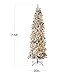 Best Choice Products Flocked Pencil Christmas Tree, Pre-Lit Slim Artificial Holiday Decoration, 7.5ft Lighted Skinny w/Base, Warm White Lights