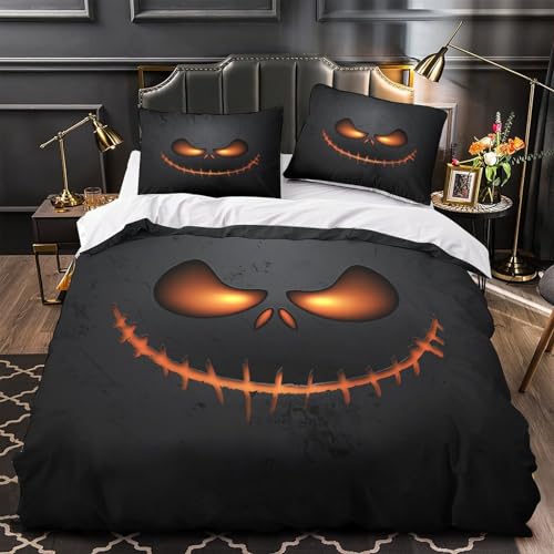 Parure de lit Halloween résistante housse couette microfibre 3D - 2
