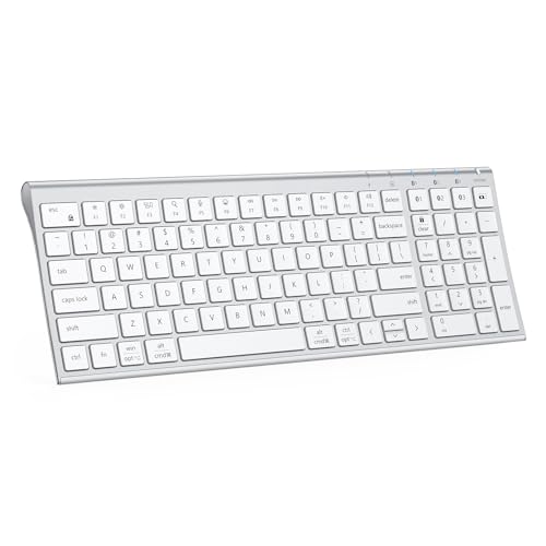 iClever Bluetooth Keyboard for Mac, BK10 SE Multi-Device Wireless Keyboard with Number Pad, Standard...
