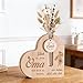 Geiserailie Geburtstagsgeschenk Muttertagsgeschenk f&uuml;r Beste Oma Personalisiertes Holz Herzvase mit Gravur zu Weihnachten f&uuml;r Schwiegermutter Uroma Gro&szlig;eltern