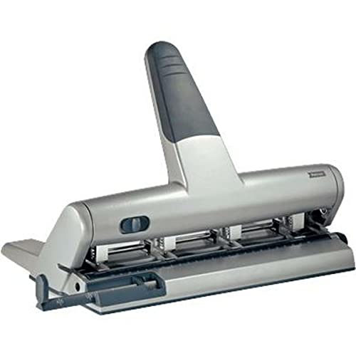 Taladrador petrus 514 metalico color plata 4 punzones moviles capacidad 30 hojas