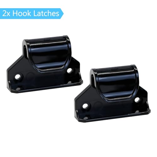 Stcockis Retractable Baby Gate Replacement Parts Kit Cat Gate Parts Baby Gate with Cat Door Hardware Retractable Dog Gate Full Set Wall Mounting Accessories - Brackets, Latches, Hooks, Screws (Black) - Thumbnail 4