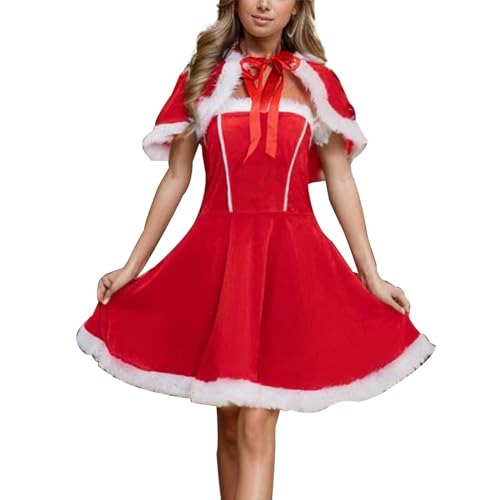 Costume Mère Noël Femme Incarnation de l'Esprit et de la Magie des Fêtes