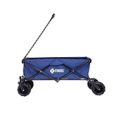 Original FINOOS Bollerwagen Faltbarer ✔ Belastbarkeit 120 Kg ✔ Aufgeklappt in 15 Sekunden ✔ Kleiner Wendekreis ► 360 Grad Räder ✔ Komfortabel gepolstert ✔ Imprägnierte Oberfläche