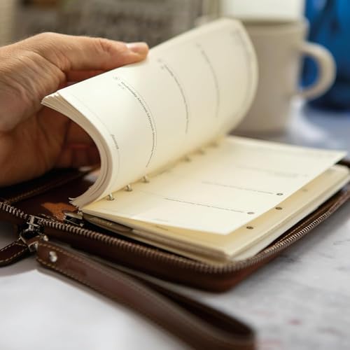 Organizador compacto con cremallera Filofax Malden ocre para notas 7