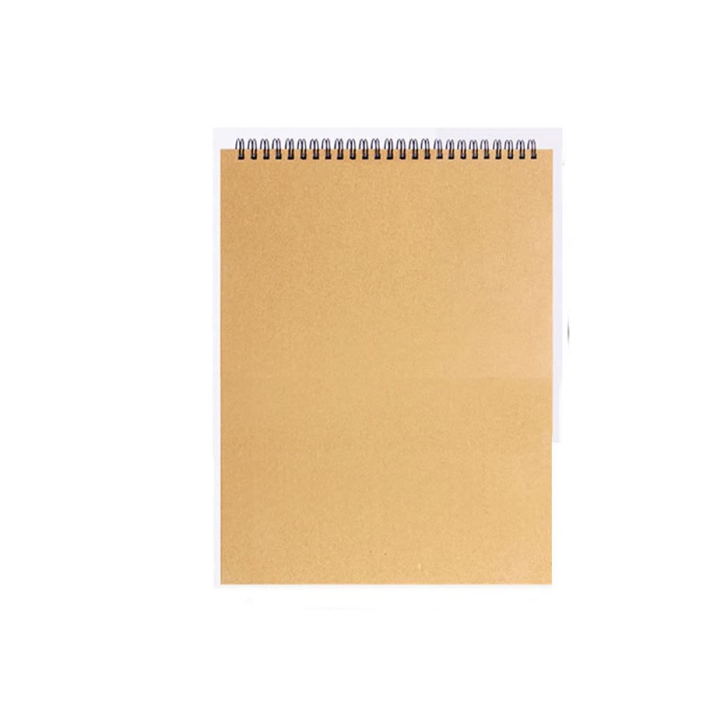 Skizzenbuch, Retro-Spirale, Leinen, Hardcover, 120 Seiten, 160 g/m², nachfüllbar, für Kunst, Zeichnen, Schreibwaren, Schulbedarf, A5, Top