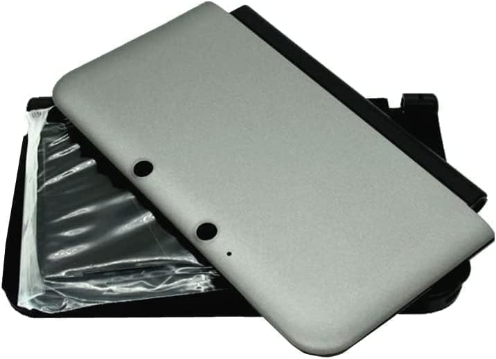 Image of Top & Bottom Faceplate Cover Plate Case Housing Shell for 3DS XL /LL Console Front Back Cover (Silver)