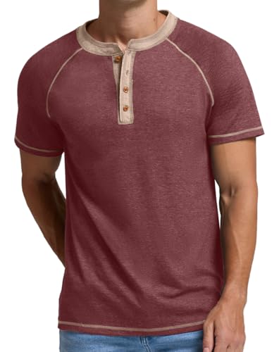 Image of Sailwind Mens Henley Long /Short Sleeve T-Shirt Cotton Casual Shirt