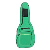 Funda para guitarra acústica y clásica de tamaño completo de Accessotech, con acolchado y asa, verde