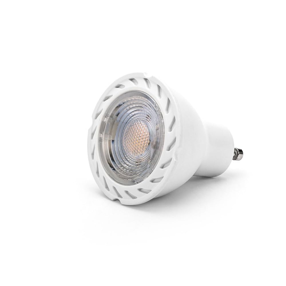 KJXP, Lot de 10, Spot LED GU10 8W AC85-265V Plafonnier en Aluminium avec Revêtement Plastique Sans Scintillement(Natural white)