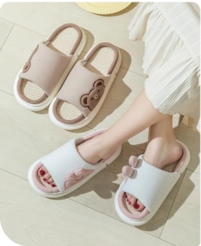 Cute Bunny Slippers Kawaii Bear Slipper for Women Men Indoor Animal House Slippers4