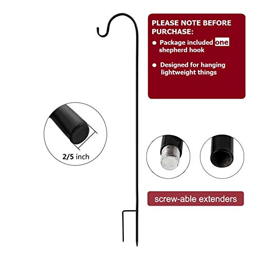 image for ExcMark Shepherd Hook 32 inch Use at Weddings, Hanging Solar Lights, L