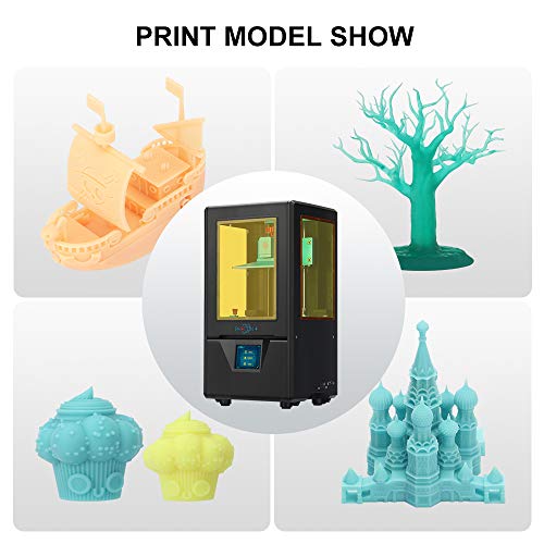 ANYCUBIC Stampante 3D Photon S LCD per Fotopolimerizzante UV doppio asse Z Smart Touch Colori Screen Printer Offline Stampa 3D Dimensioni 115x65x165mm, Nero