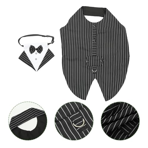 Disfraz de perro Tuxedo XXL con bufanda resistente miniatura 5