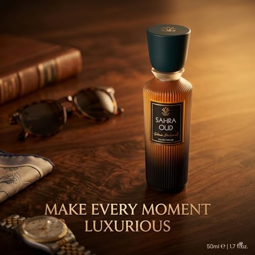 Image of Saba Sahra Oud Perfume 50ml for Men & Women | Long Lasting Unisex Arabic Fragrance | Smoky Oud, Sweet Raspberry & Woody Notes | Luxury Perfume for Daily Wear, Office & Gifting