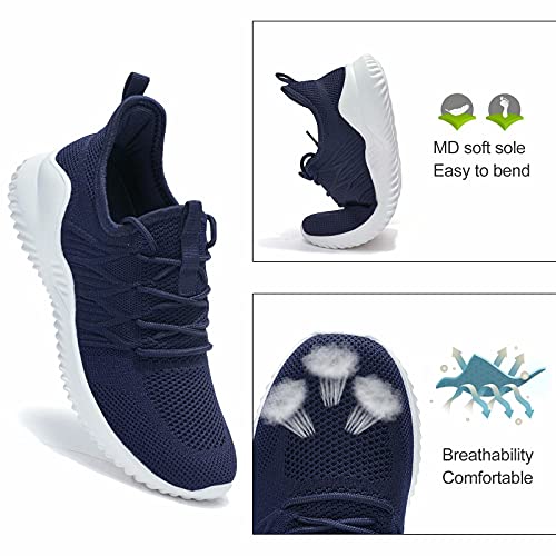 Image of Mens Running Shoes Slip-on Walking Sneakers Lightweight Breathable Casual Soft Sole Trainers