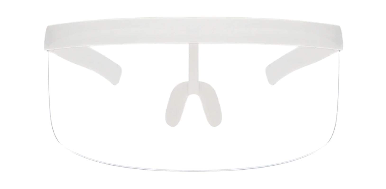 Over-sized Face Shield - White