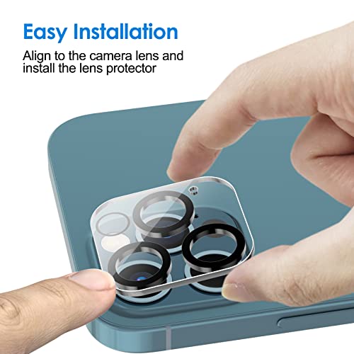 JETech Camera Lens Protector for iPhone 12 Pro Max 6.7-Inch, 9H Tempered Glass, HD Clear, Anti-Scratch, Case Friendly - Image 4