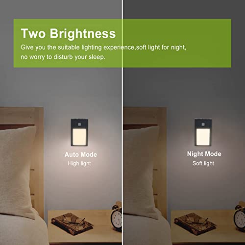 Vst Led Usb Rechargeable Battery Operated Night Light,Motion Sensor Activated Night Light, Magnetic Suck Installation, For Bedroom Hallway Stair Nursery Kids Room 68Mm 3000K(3Pack Black) #TOP3