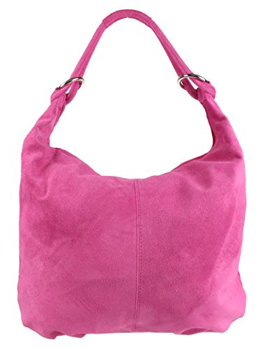 Image of Girly HandBags Womens Hobo Italian Suede Genuine Leather Shoulder Bag