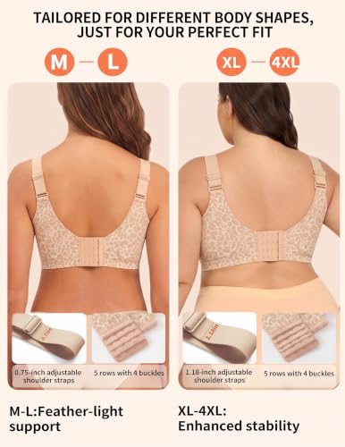 Image of PoseFree Jelly Bras for Women, Wireless No Underwire, Full Coverage Support