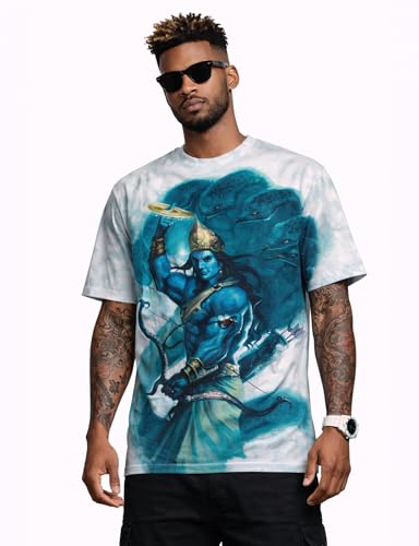 Image of STAND OUT All Over Printed Shiva, Krishna, Hanuman, Kali, Ram and Ravana, Ramayan, Bagavath Githa, Buddha Religious, Spiritual, Hindu Gods T-Shirts