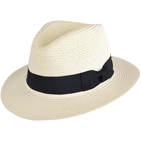 PAPER STRAW SUMMER PANAMA FEDORA HAT Cover