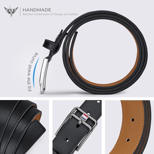 VANNANBA Men's Genuine Leather Belt for Jeans - Stylish, Adjustable, and Versatile Dress or Casual Belt4