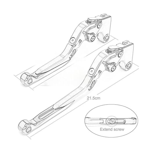 Palanca de embrague de freno para moto Suzuki GSXR600 750 ideal para rutas de curvas y circuito 6