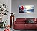 ZESTRILIA Lake Canvas Wall Art Red Maple Tree Oil Painting Reproduction Print Artwork Landscape Picture for Living Room Bedroom Home Office Kitchen Décor (20x40inch)