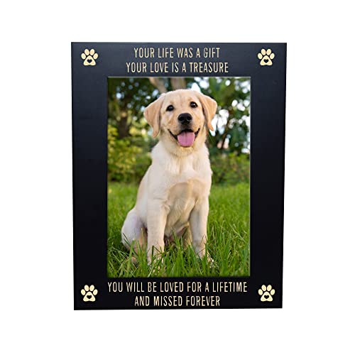 Pet Memorial Engraved Photo Frame, Pet Loss Gifts, Cat Loss Gift, Dog Loss Gift, Pet Trauer Gift, Pet Sympathy Gift, Pet Loss Frame, Your Life Was a Gift, Your Love is a Treasure Cover