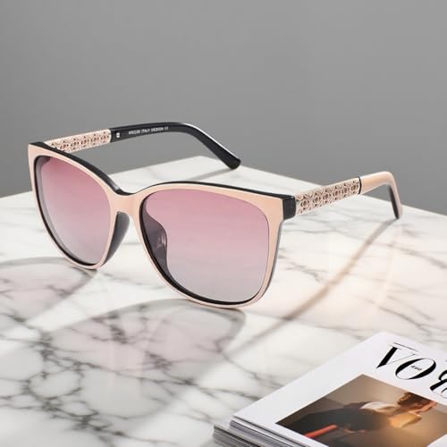 Polarized Sunglasses for Women Trendy Womens Sunglasses Cat Eye Driving Sun Glasses Outdoor
