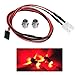 SPYMINNPOO RC LED Light, 2PCS 5mm RC Taillight Headlights RC Accessory Headlamps for 1:10 Model Drift RC Car Truck Crawler Vehicle (No. 12 red Light)