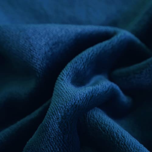 Sochow Flannel Fleece Blanket Twin Size, All Season Lightweight Super Soft Cozy Blanket For Bed Or Couch, Navy Blue, 60X80 Inches #TOP2