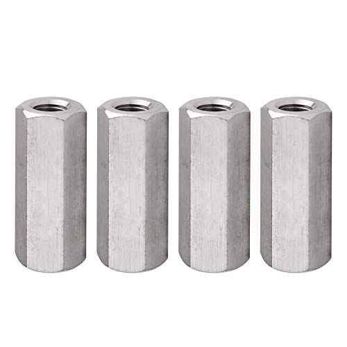 TOPPROS Pack of 4 M8 X 1.25Pitch 40 mm Length Metric Hex Coupling Nut