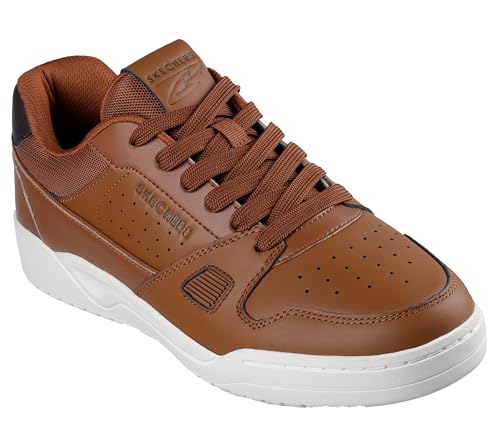 Skechers Koopa Harry Kane Court, Scarpe Da Ginnastica Uomo, Chestnut Leather, Suede/Mesh/Brown Trim, 46 Eu