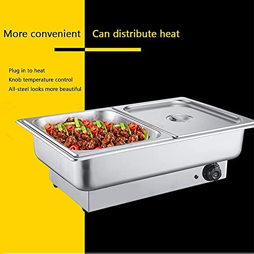 ZBQLKM Edelstahl-Buffet-Herd,Buffet-Wärmer,unabhängiger Flachdeckel-Self-Service-Holding-Herd mit Drehschaltern,ideal… – Bild 3