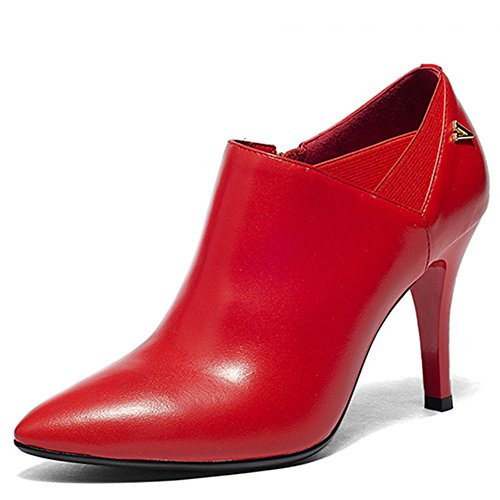 Chaussures à talons hauts sexy en cuir pointu pour femme en taille 35