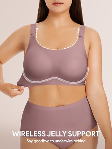 Image of Angelhood Seamless Nursing Bra for Women Wire Free Full Coverage Nursing Bra T-Shirt Bra with Extra Extender