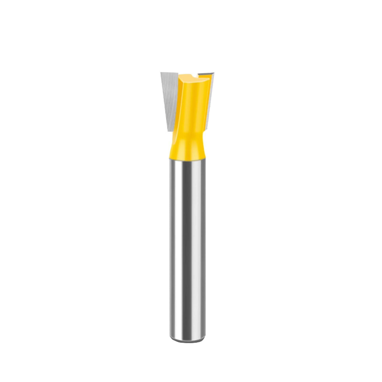 MACHSWON Straight Cut Router Bit Milling Cutter Cutting Dovetail Bit 6mm Shank,3/8" Cut Diameter Wood Cutting Trimming Cutter Double Flute Straight Grooving Bits for Woodworking Dovetail Bit