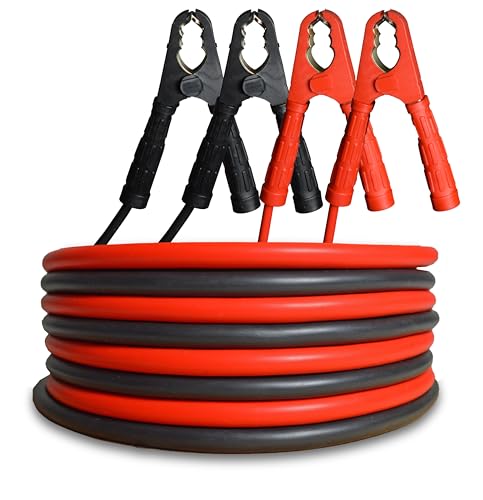 Maypole Heavy Duty 3m Jump Leads Copper Coated Aluminium Booster Cables 450A for Large Cars Van 4×4s Agricultural Vehicles up to 4000cc