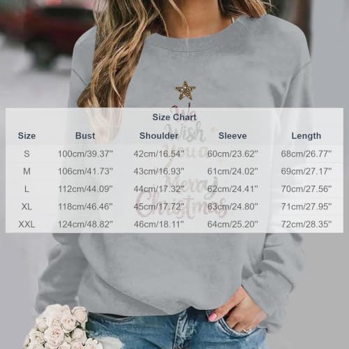 Christmas Sweatshirts for Women Long Sleeve Xmas Graphic shirts - image 4
