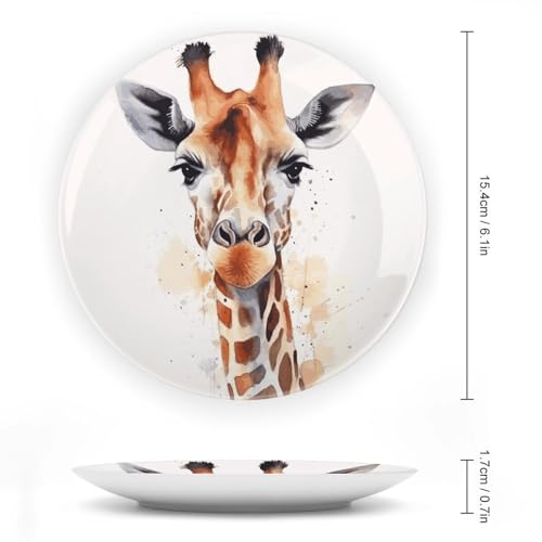 Plato decorativo de porcelana con jirafa, 6 pulgadas miniatura 2