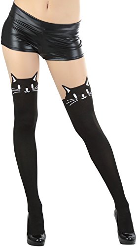 ToBeInStyle Women's Cute Thigh High Printed Character Tights2