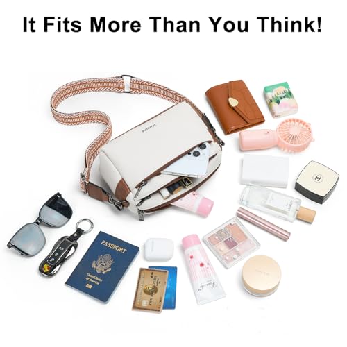 Image of Bluome Small Crossbody Purse for Women, Multi Pocket Travel Purses Crossbody Bag Shoulder Handbags with Adjustable Strap