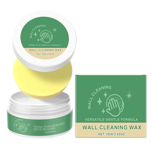 Biniveil 壁のシミ除去剤, 水垢除去ワックス, 多目的 壁 落書き跡 除去剤 スポンジ付き シャワー 浴槽 トイレ バスルーム用