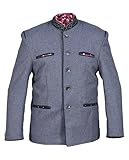 German Bavarian Jacket Austrian Traditional Tyrol Loden Blazer Wool Jacket Charcoal Gray (US, Alpha, Large...