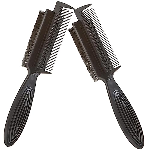 Healvian 2pezzi Spazzola per Capelli Pettini Doppia Faccia Setole in Nylon Strumento per Pulizia Facile Adatto per Uso Domestico e Saloni di Bellezza