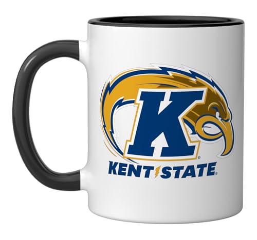 Taza de Cerámica Kent State University 11 Onzas Negra/Blanca miniatura 1