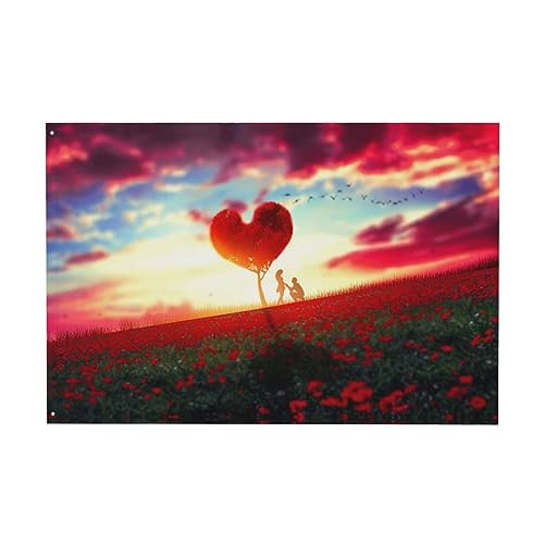 Drapeau d'amour extérieur 1,2 x 1,8 m avec impression double face haute définition